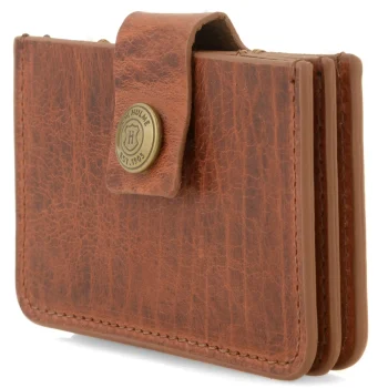 New J. W. Hulme Co Card Holder Snap Wallet Whiskey Bison