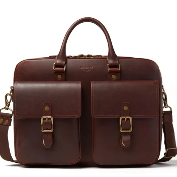 Hot J. W. Hulme Co Editor Briefcase With Trolley Sleeve V1 American Heritage Leather