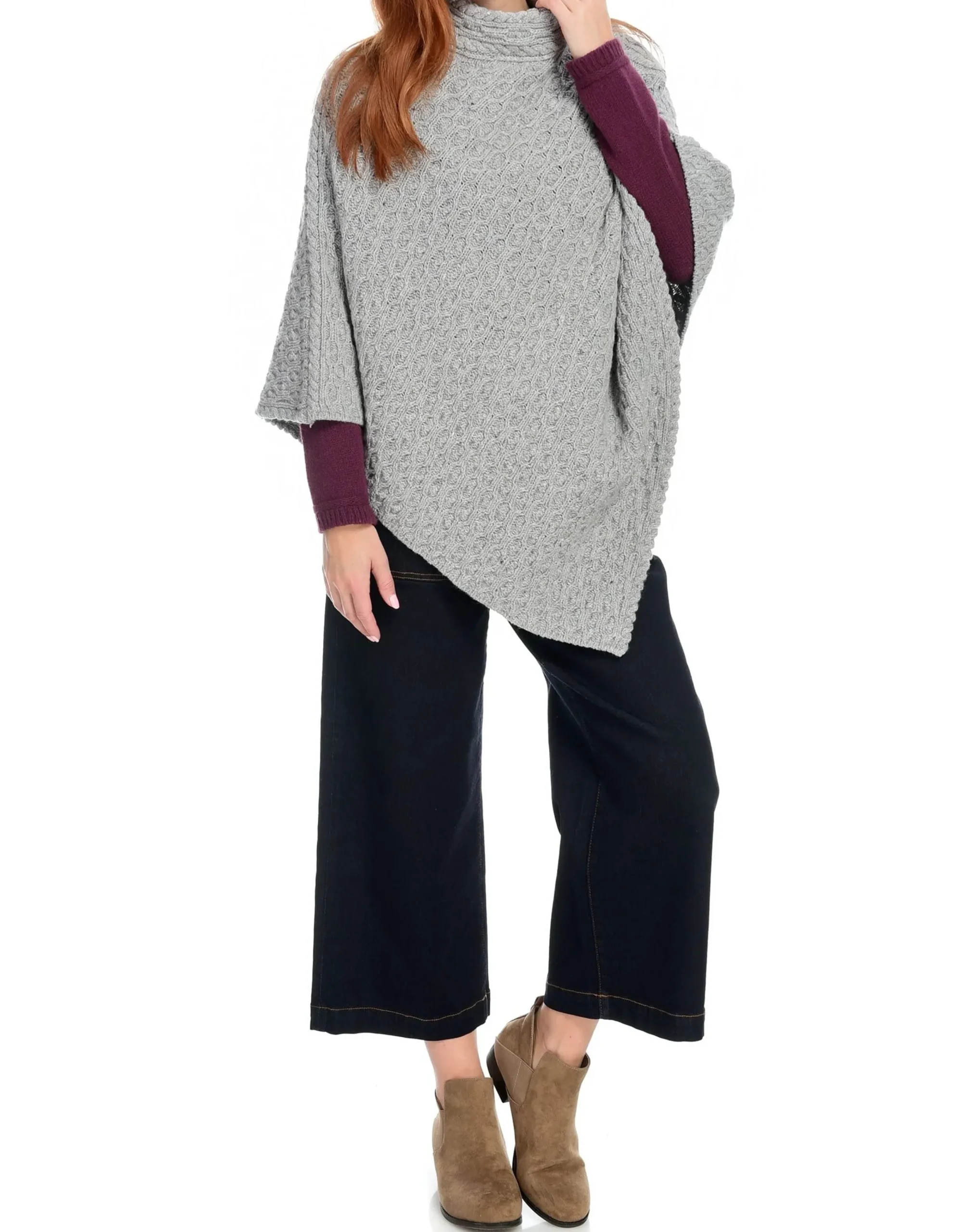irelandseye-newport-high-neck-WHDegDQh-5.webp Fashion J. W. Hulme Co Irelandseye Newport High Neck Cable Poncho