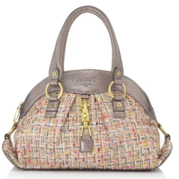 Online J. W. Hulme Co Maureen Tweed & Leather Dome Satchel