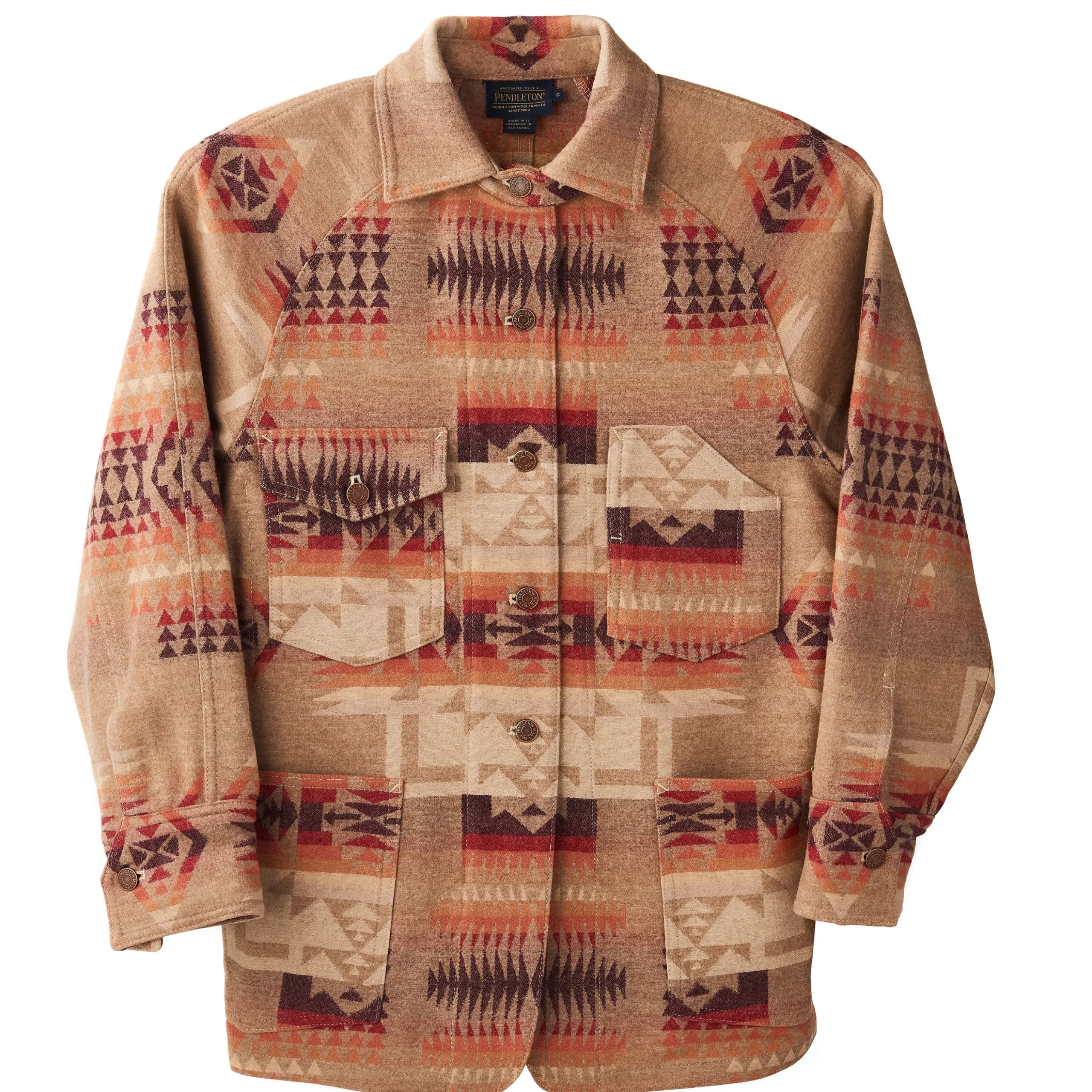 pendleton-vintage-wool-work-ja-SyTVejil-0.webp Best J. W. Hulme Co Pendleton Vintage Wool Work Jacket Tan Jacquard
